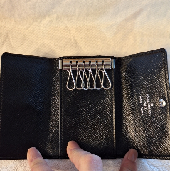 CLEAN 💥Unisex Louis Vuitton Damier Graphite Key Cles - Picture 11 of 15